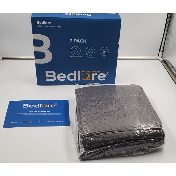 Bedlore 2 Pack Waterproof Mattress Protector Twin Size Mattress Pad With Deep Po - Picture 2 of 15